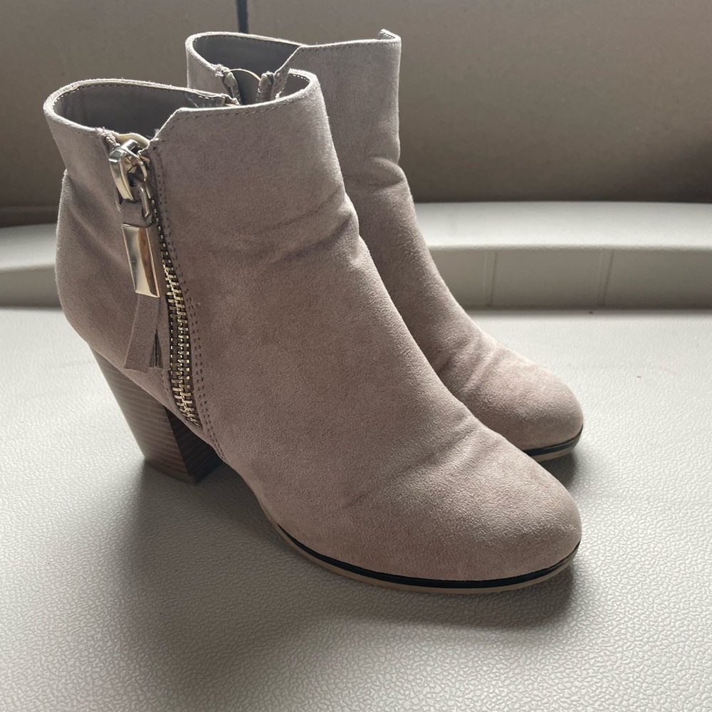 Apt. 9 Taupe Ankle Booties with Zipper